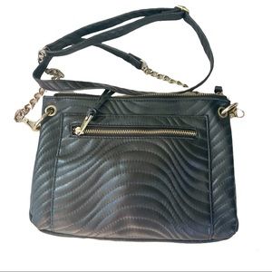 ❤️5/$25 Max Studio Crossbody Bag Black Quilted Faux Leather Purse Small Size